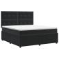 Preview: Boxspringbett mit Matratze Schwarz 140 x 200 cm Samt