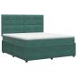 Preview: Boxspringbett mit Matratze Dunkelgrün 140 x 200 cm Samt