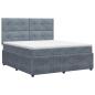 Preview: Boxspringbett mit Matratze Dunkelgrau 180 x 200 cm Samt