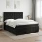 Preview: ARDEBO.de - Boxspringbett mit Matratze Schwarz 180 x 200 cm Samt