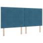 Preview: Boxspringbett mit Matratze mit Kopfteil Blau 200 x 200 cm Samt