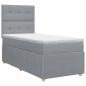 Preview: Boxspringbett mit Matratze mit Kopfteil Hellgrau Einzeln Stoff