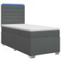 Preview: Boxspringbett mit Matratze Dunkelgrau 80 x 200 cm Stoff