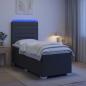 Preview: Boxspringbett mit Matratze Dunkelgrau 80 x 200 cm Stoff
