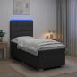 Preview: ARDEBO.de - Boxspringbett mit Matratze Dunkelgrau 80 x 200 cm Stoff