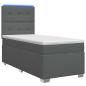 Preview: Boxspringbett mit Matratze Dunkelgrau 80 x 200 cm Stoff
