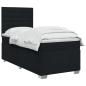 Preview: Boxspringbett mit Matratze Schwarz 90 x 190 cm Stoff