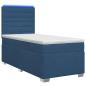 Preview: Boxspringbett mit Matratze mit Kopfteil Blau 90 x 200 cm Stoff