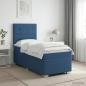 Preview: ARDEBO.de - Boxspringbett mit Matratze mit Kopfteil Blau 100 x 200 cm Stoff