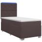 Preview: Boxspringbett mit Matratze Dunkelbraun 100 x 200 cm Stoff
