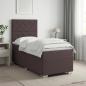 Preview: Boxspringbett mit Matratze Dunkelbraun 100 x 200 cm Stoff