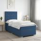 Preview: Boxspringbett mit Matratze mit Kopfteil Blau 100 x 200 cm Stoff