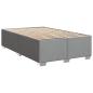 Preview: Boxspringbett mit Matratze Hellgrau 120 x 190 cm Stoff