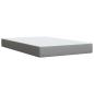 Preview: Boxspringbett mit Matratze Hellgrau 120 x 190 cm Stoff