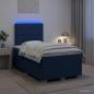 Preview: Boxspringbett mit Matratze mit Kopfteil Blau 120 x 190 cm Stoff