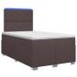 Preview: Boxspringbett mit Matratze Dunkelbraun 120 x 190 cm Stoff