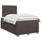 Preview: Boxspringbett mit Matratze Dunkelbraun 120 x 190 cm Stoff