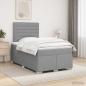 Preview: Boxspringbett mit Matratze Hellgrau 120 x 200 cm Stoff