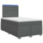 Preview: Boxspringbett mit Matratze Dunkelgrau 120 x 200 cm Stoff