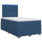 Preview: Boxspringbett mit Matratze mit Kopfteil Blau 120 x 200 cm Stoff