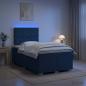 Preview: Boxspringbett mit Matratze mit Kopfteil Blau 120 x 200 cm Stoff