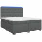 Preview: Boxspringbett mit Matratze Dunkelgrau 140 x 190 cm Stoff