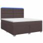 Preview: Boxspringbett mit Matratze Dunkelbraun 140 x 190 cm Stoff