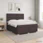 Preview: Boxspringbett mit Matratze Dunkelbraun 140 x 190 cm Stoff