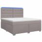 Preview: Boxspringbett mit Matratze Taupe 140 x 190 cm Stoff