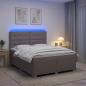 Preview: Boxspringbett mit Matratze Taupe 140 x 190 cm Stoff