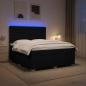 Preview: ARDEBO.de - Boxspringbett mit Matratze Schwarz 180 x 200 cm Stoff