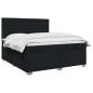 Preview: Boxspringbett mit Matratze Schwarz 180 x 200 cm Stoff