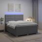 Preview: Boxspringbett mit Matratze Hellgrau 180 x 200 cm Stoff