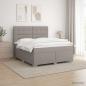 Preview: ARDEBO.de - Boxspringbett mit Matratze Taupe 180 x 200 cm Stoff