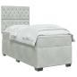 Preview: Boxspringbett mit Matratze Hellgrau 100 x 200 cm Samt
