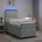 Preview: Boxspringbett mit Matratze Hellgrau 100 x 200 cm Samt