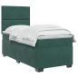 Preview: Boxspringbett mit Matratze Dunkelgrün 100 x 200 cm Samt