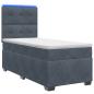 Preview: Boxspringbett mit Matratze Dunkelgrau 100 x 200 cm Samt