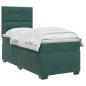 Preview: Boxspringbett mit Matratze Dunkelgrün 100 x 200 cm Samt