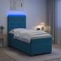 Preview: ARDEBO.de - Boxspringbett mit Matratze mit Kopfteil Blau 100 x 200 cm Samt
