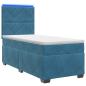 Preview: Boxspringbett mit Matratze mit Kopfteil Blau 100 x 200 cm Samt