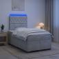 Preview: Boxspringbett mit Matratze Hellgrau 120 x 190 cm Samt