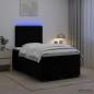 Preview: Boxspringbett mit Matratze Schwarz 120 x 190 cm Samt