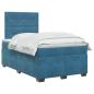 Preview: Boxspringbett mit Matratze mit Kopfteil Blau 120 x 190 cm Samt