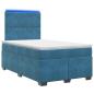 Preview: Boxspringbett mit Matratze mit Kopfteil Blau 120 x 190 cm Samt