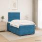 Preview: Boxspringbett mit Matratze mit Kopfteil Blau 120 x 190 cm Samt