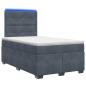 Preview: Boxspringbett mit Matratze Dunkelgrau 120 x 200 cm Samt