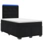 Preview: Boxspringbett mit Matratze Schwarz 120 x 200 cm Samt