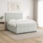 Preview: ARDEBO.de - Boxspringbett mit Matratze Hellgrau 140 x 200 cm Samt