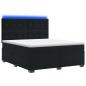 Preview: Boxspringbett mit Matratze Schwarz 140 x 200 cm Samt
